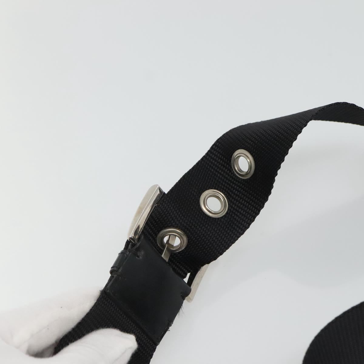 PRADA Shoulder Bag Nylon Black Auth 119572