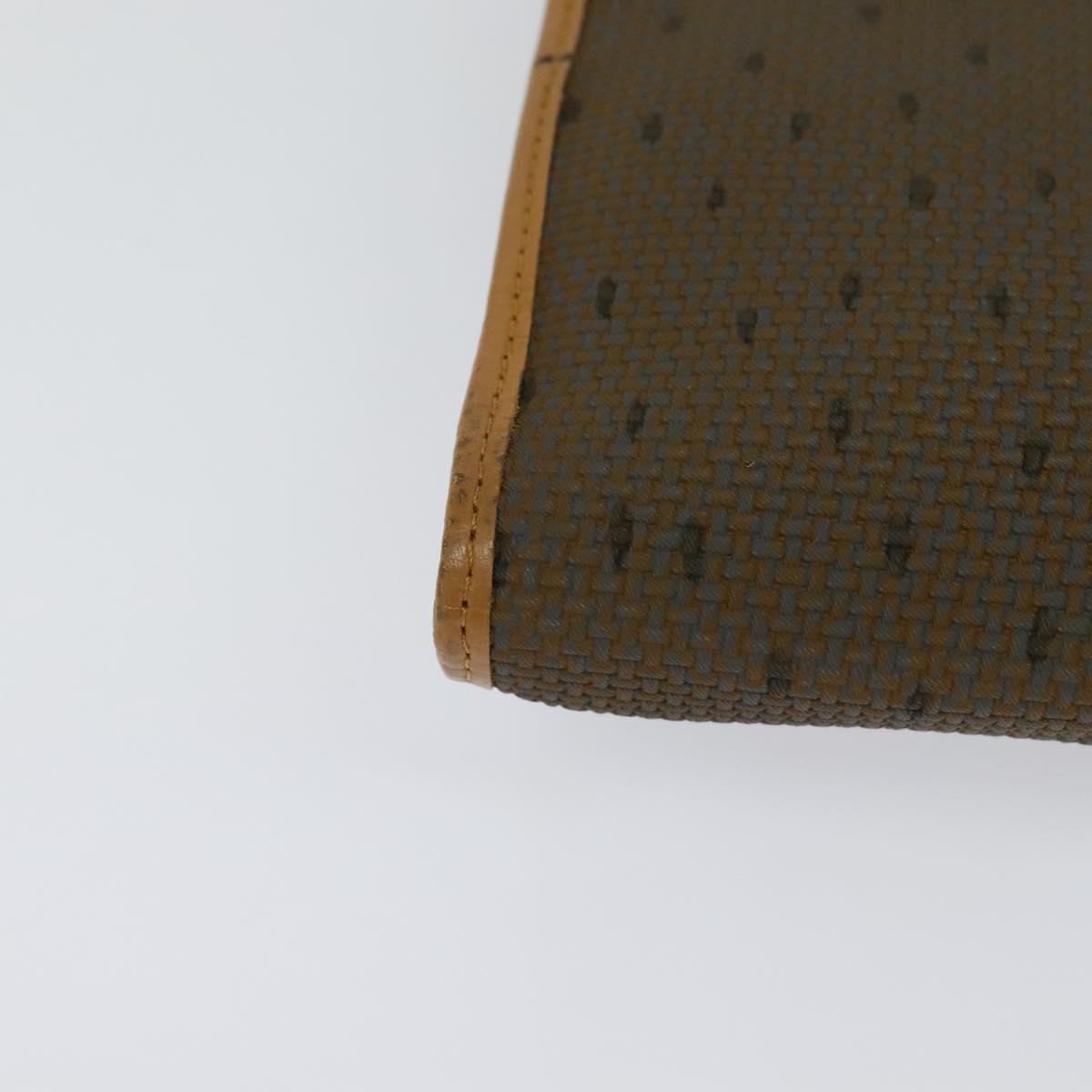 SAINT LAURENT Shoulder Bag PVC Leather Brown Gold Auth 119580