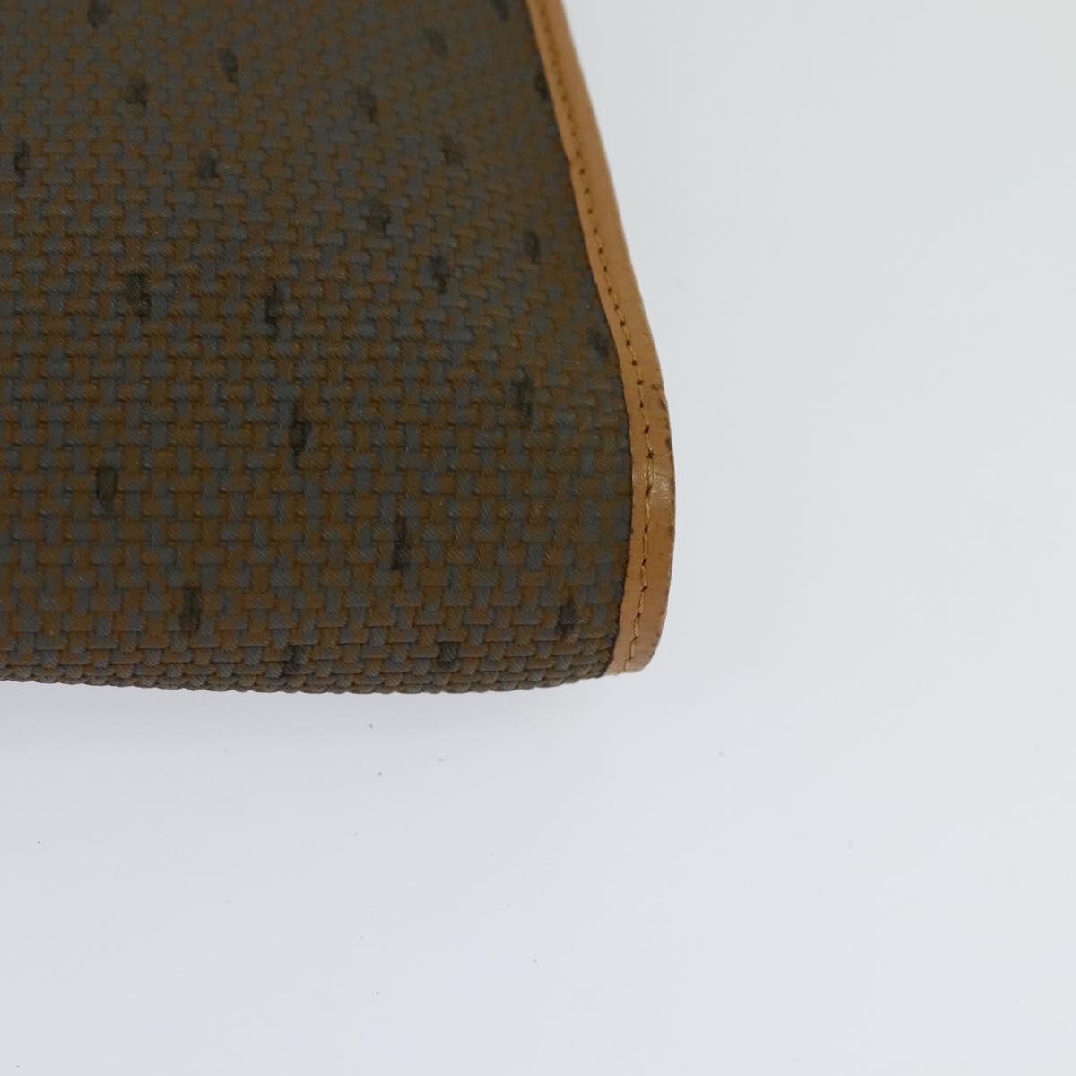 SAINT LAURENT Shoulder Bag PVC Leather Brown Gold Auth 119580