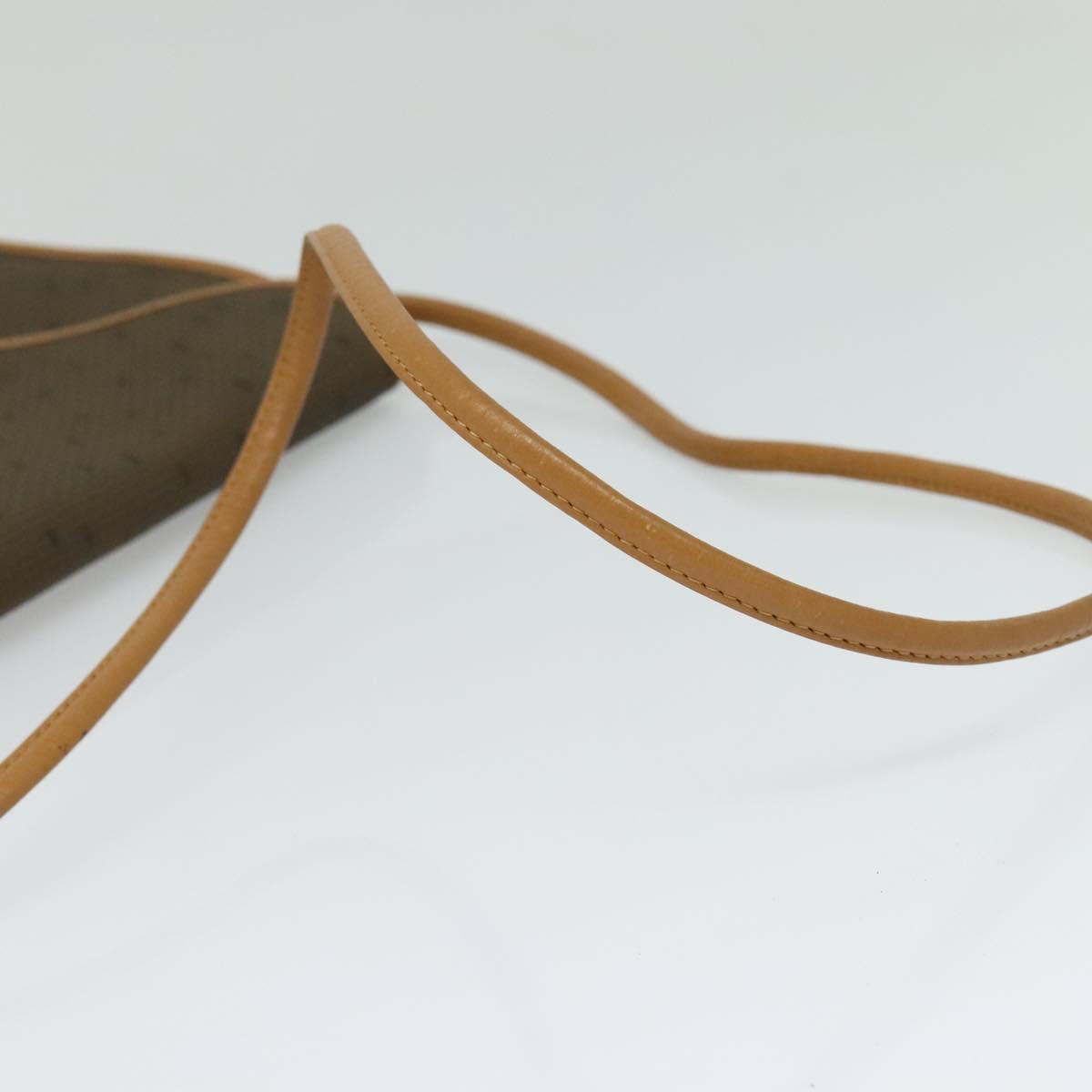 SAINT LAURENT Shoulder Bag PVC Leather Brown Gold Auth 119580