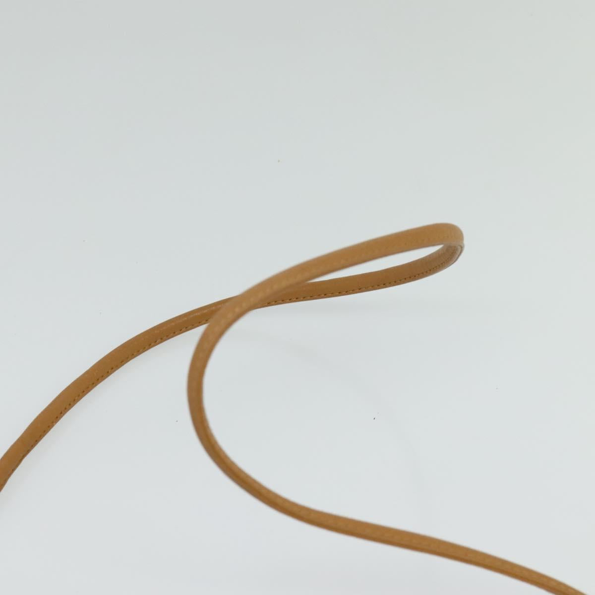 SAINT LAURENT Shoulder Bag PVC Leather Brown Gold Auth 119580