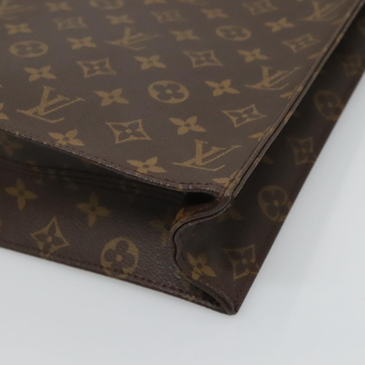 LOUIS VUITTON Monogram Sac Plat Hand Bag M51140 LV Auth 119655
