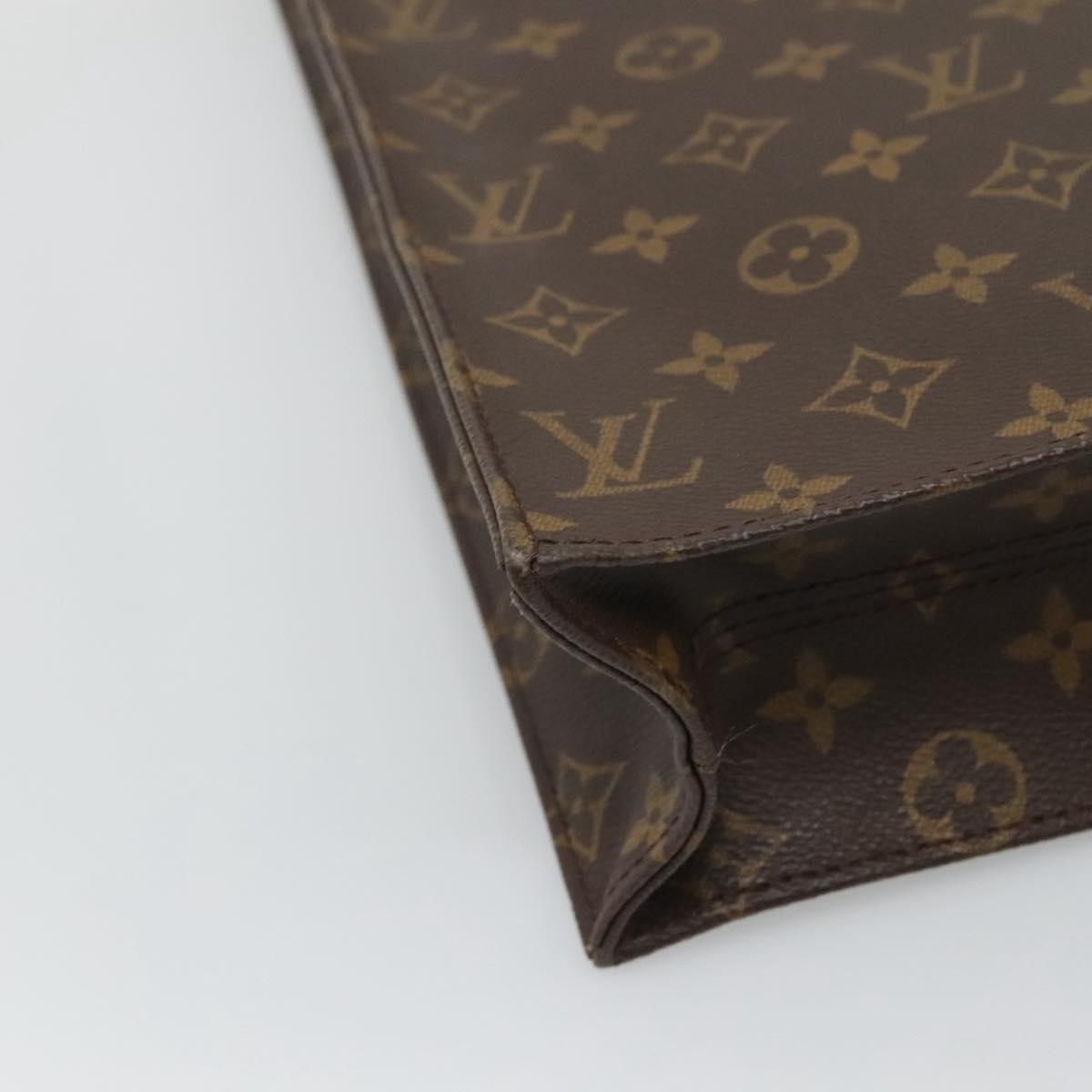 LOUIS VUITTON Monogram Sac Plat Hand Bag M51140 LV Auth 119655