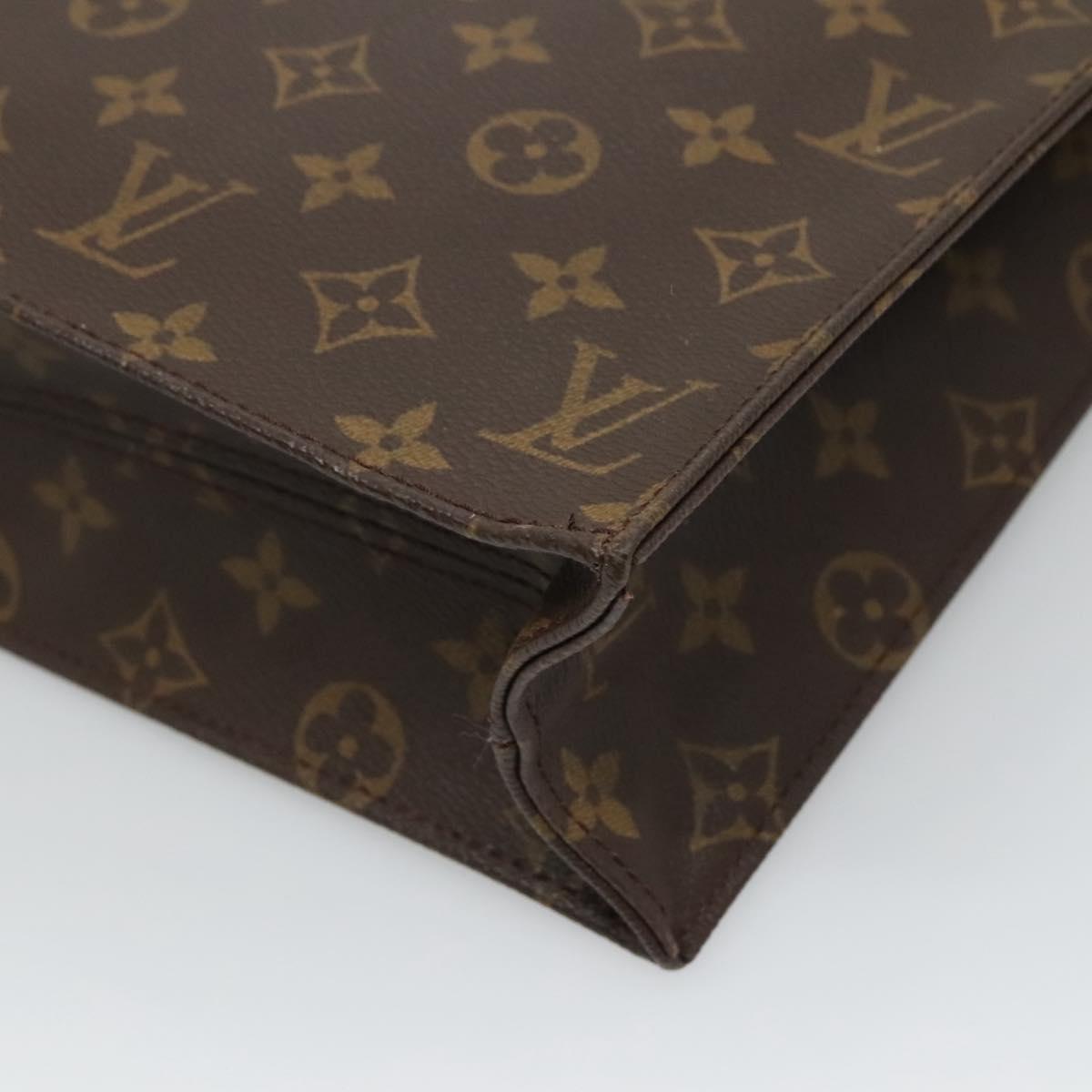 LOUIS VUITTON Monogram Sac Plat Hand Bag M51140 LV Auth 119655