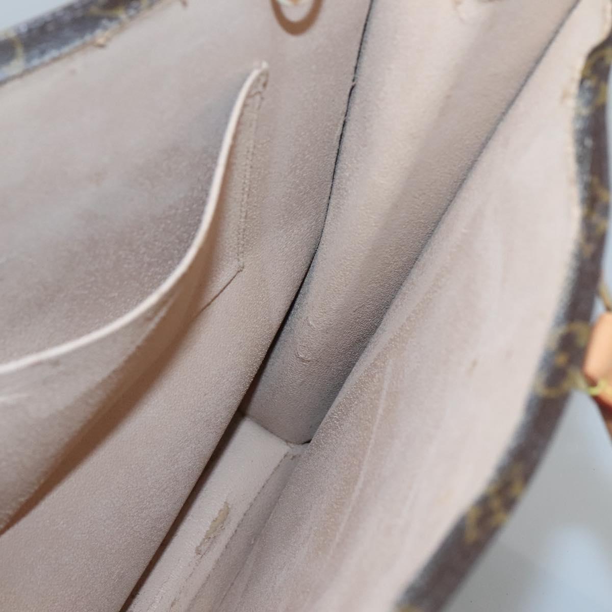 LOUIS VUITTON Monogram Sac Plat Hand Bag M51140 LV Auth 119655