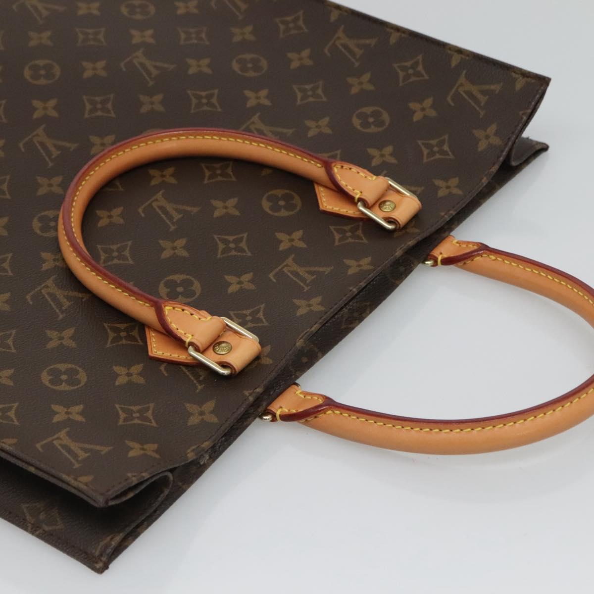 LOUIS VUITTON Monogram Sac Plat Hand Bag M51140 LV Auth 119655