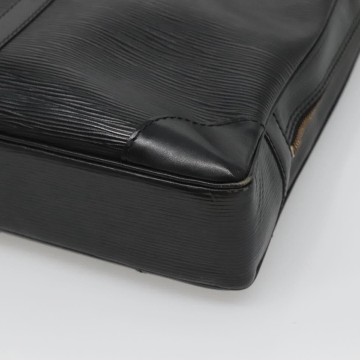 LOUIS VUITTON Epi Porte Documents Voyage Business Bag Black M54472 Auth 119666