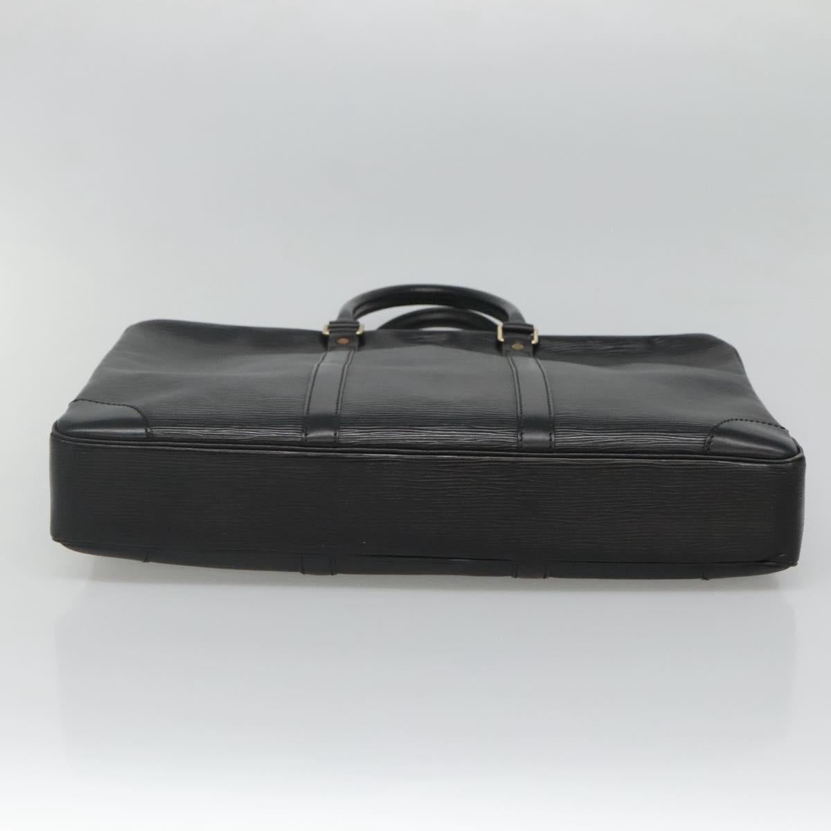 LOUIS VUITTON Epi Porte Documents Voyage Business Bag Black M54472 Auth 119666