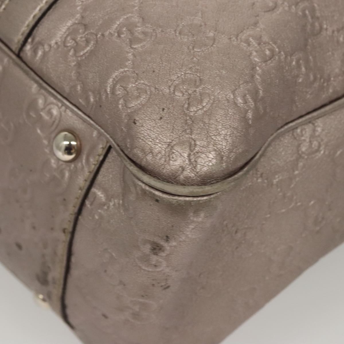 GUCCI GG Canvas Guccissima GG Twins Bag Leather Purple Silver 232956 Auth 119708