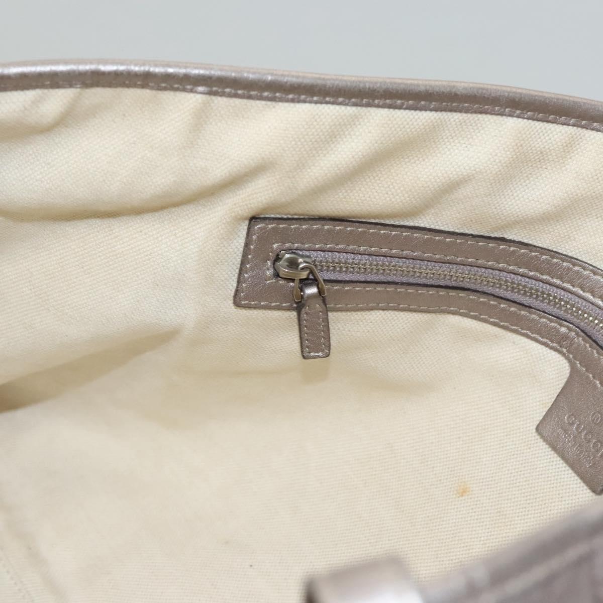 GUCCI GG Canvas Guccissima GG Twins Bag Leather Purple Silver 232956 Auth 119708