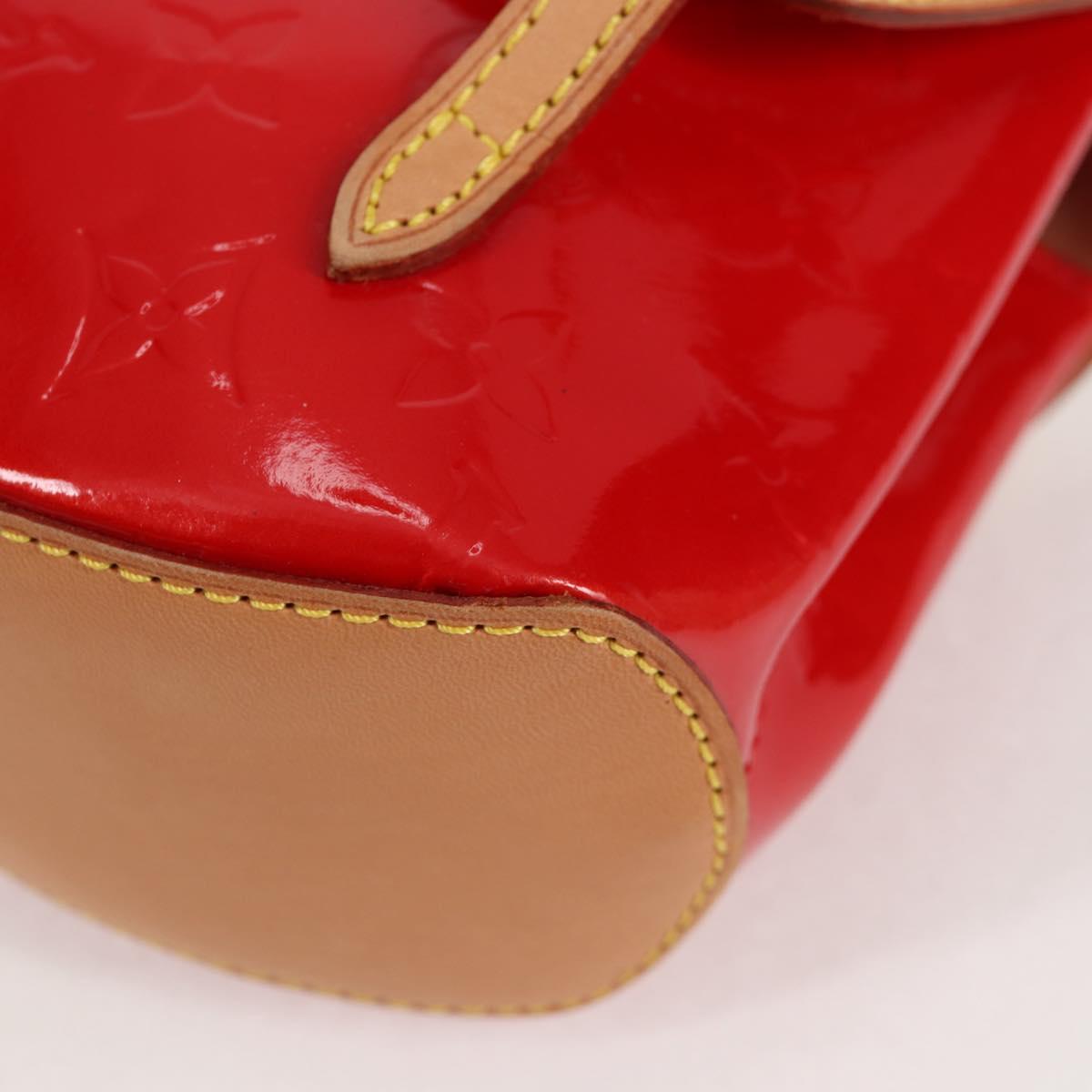 LOUIS VUITTON Vernis Biscayne Bay PM Shoulder Bag Red M91291 LV Auth 119730A