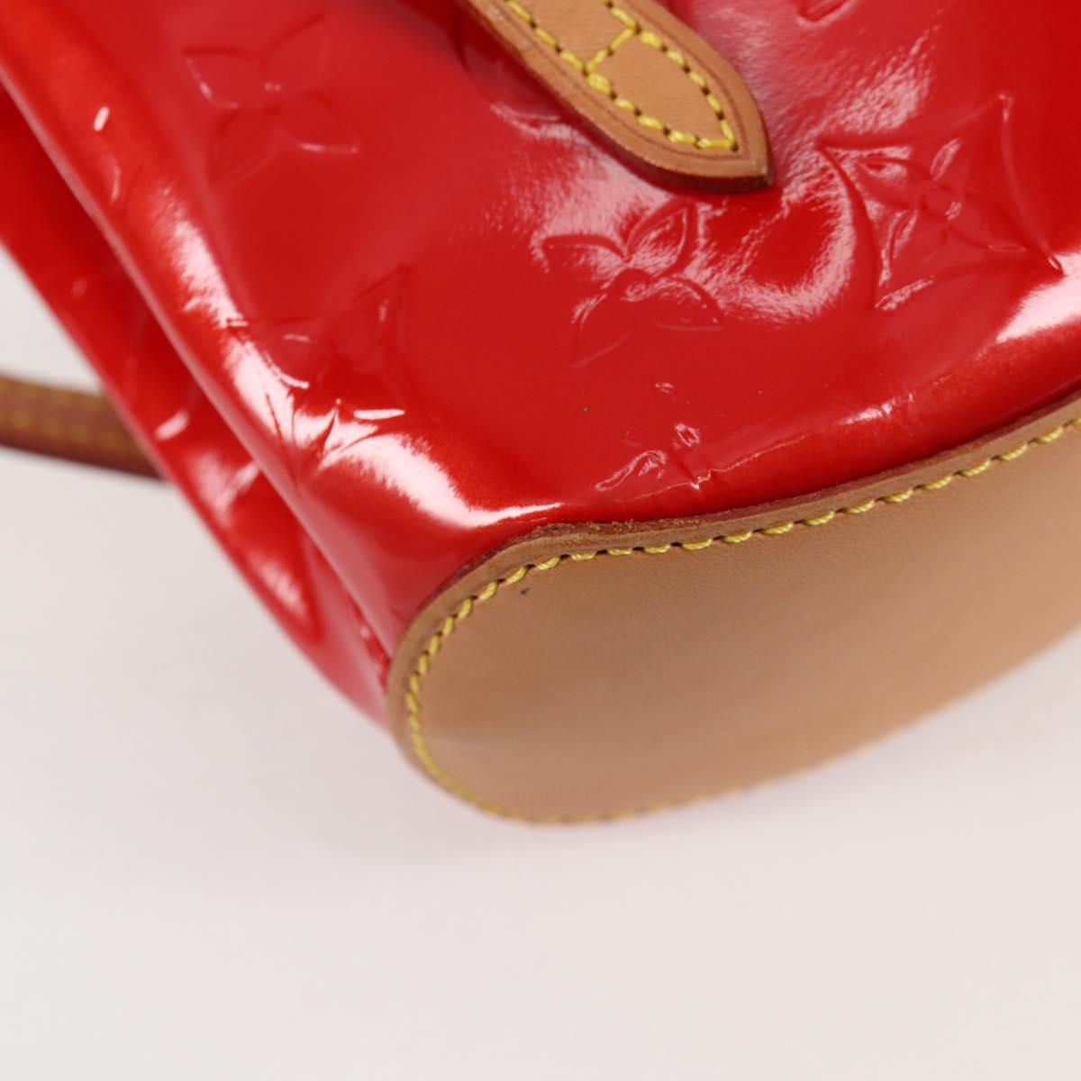 LOUIS VUITTON Vernis Biscayne Bay PM Shoulder Bag Red M91291 LV Auth 119730A