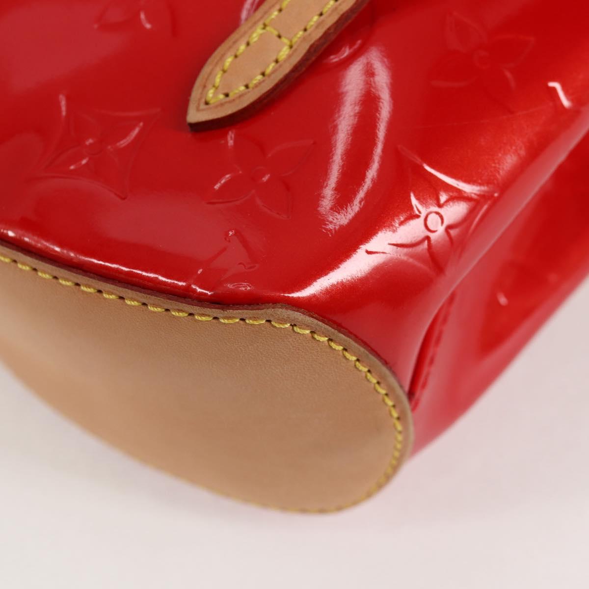 LOUIS VUITTON Vernis Biscayne Bay PM Shoulder Bag Red M91291 LV Auth 119730A