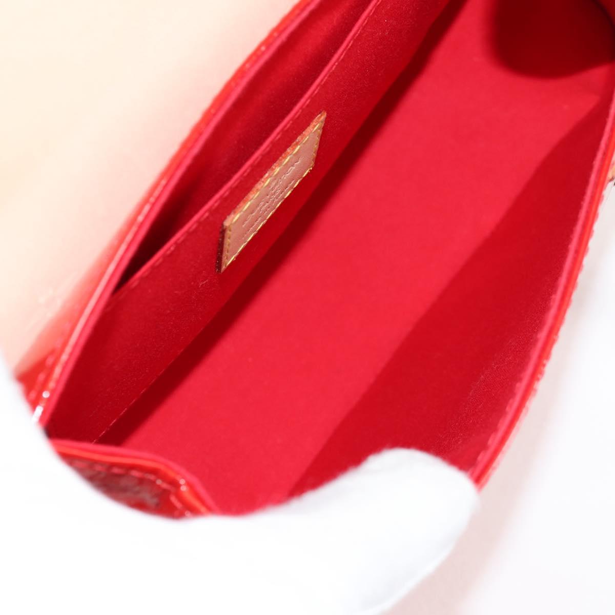 LOUIS VUITTON Vernis Biscayne Bay PM Shoulder Bag Red M91291 LV Auth 119730A