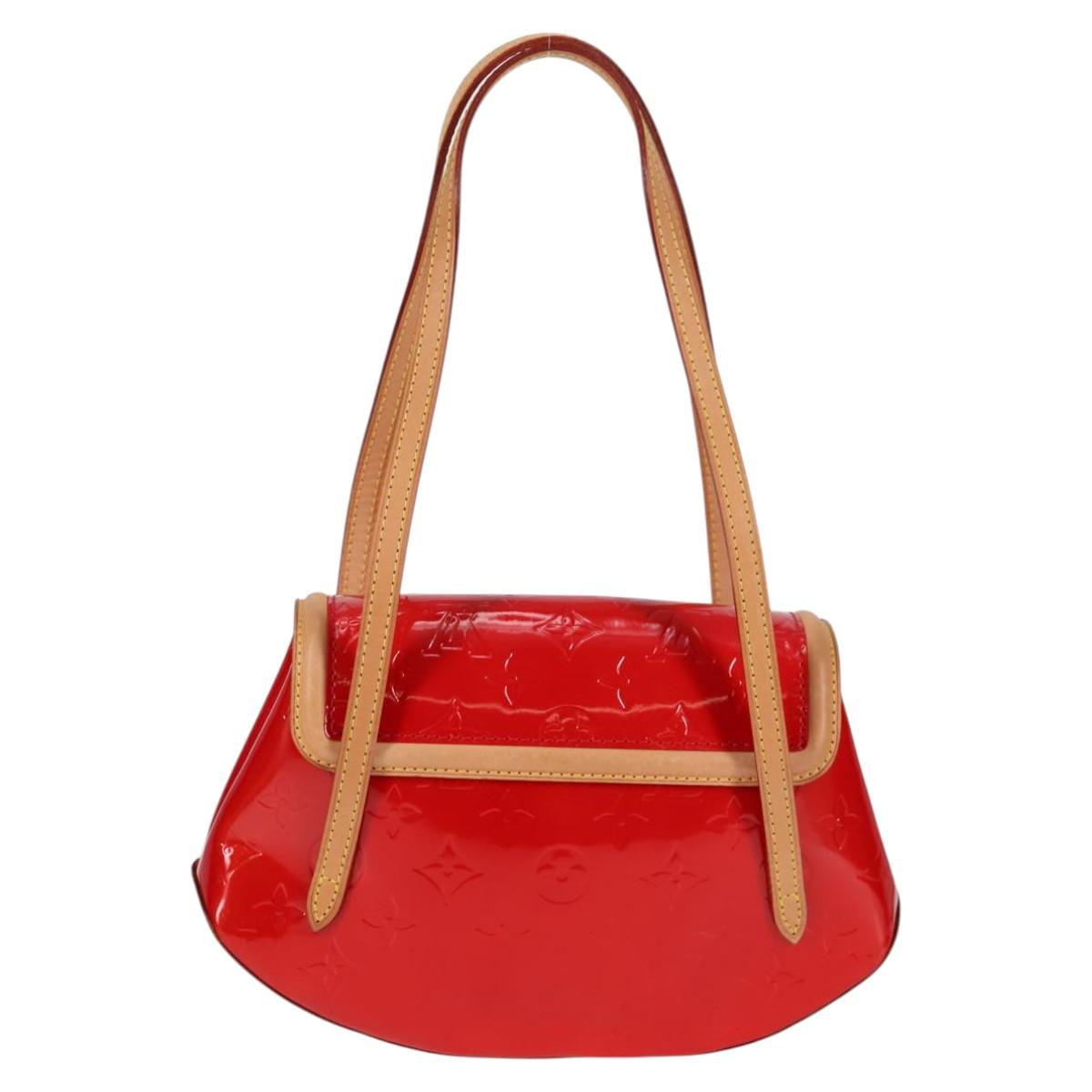 LOUIS VUITTON Vernis Biscayne Bay PM Shoulder Bag Red M91291 LV Auth 119730A