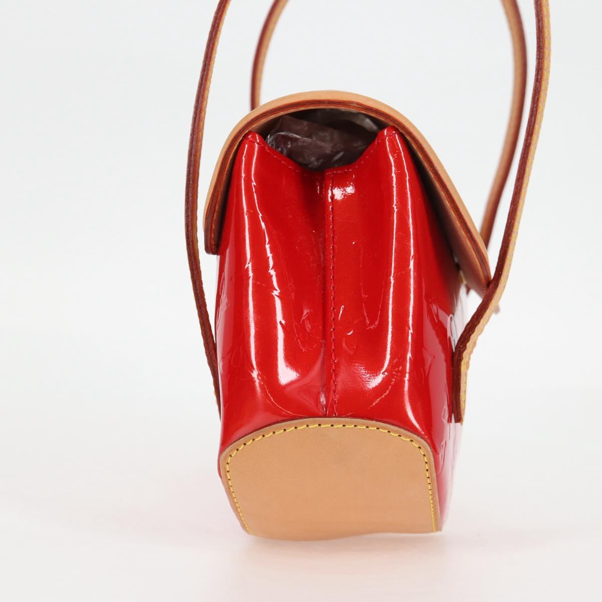 LOUIS VUITTON Vernis Biscayne Bay PM Shoulder Bag Red M91291 LV Auth 119730A