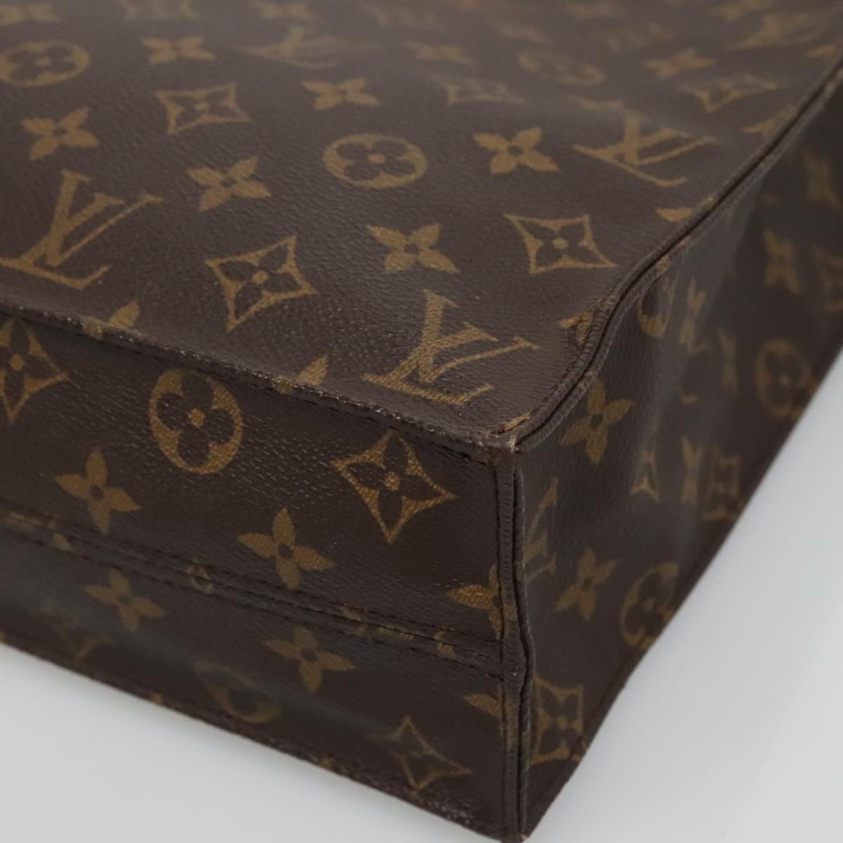 LOUIS VUITTON Monogram Sac Plat Hand Bag M51140 LV Auth 119745