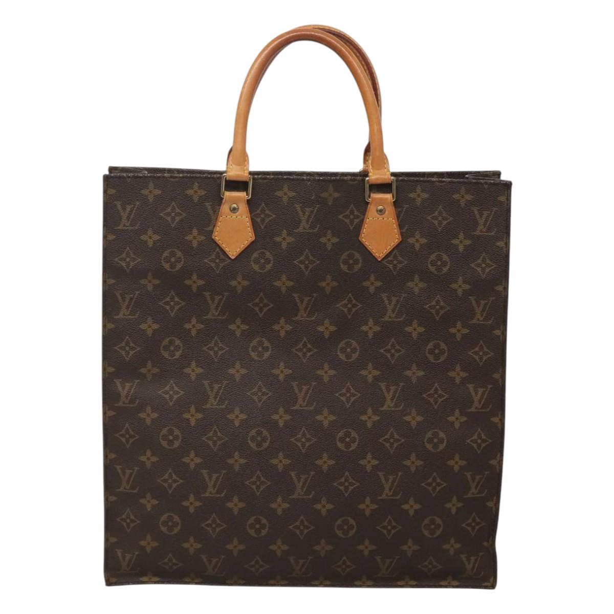 LOUIS VUITTON Monogram Sac Plat Hand Bag M51140 LV Auth 119745