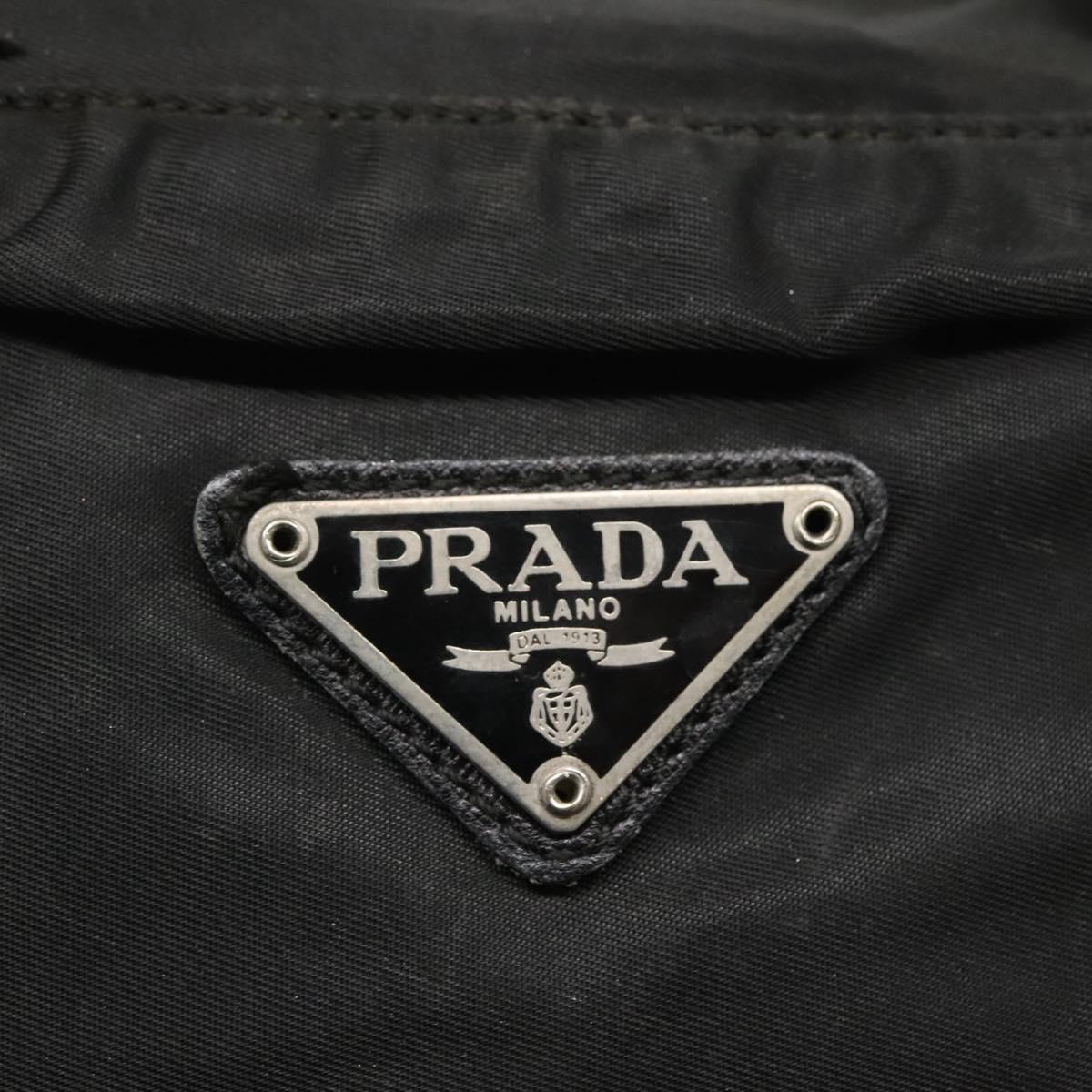 PRADA Hand Bag Nylon Black Auth 119749
