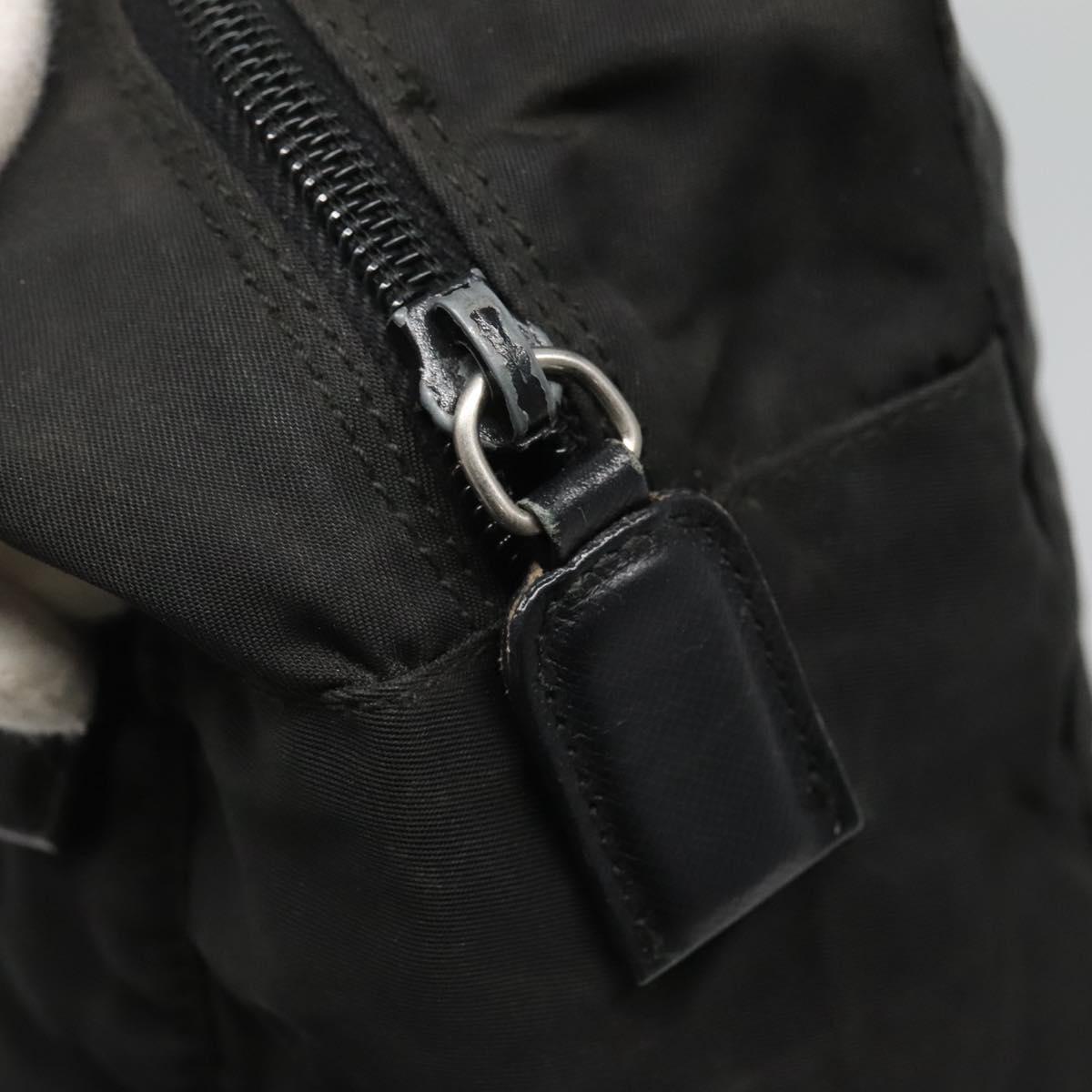 PRADA Hand Bag Nylon Black Auth 119749