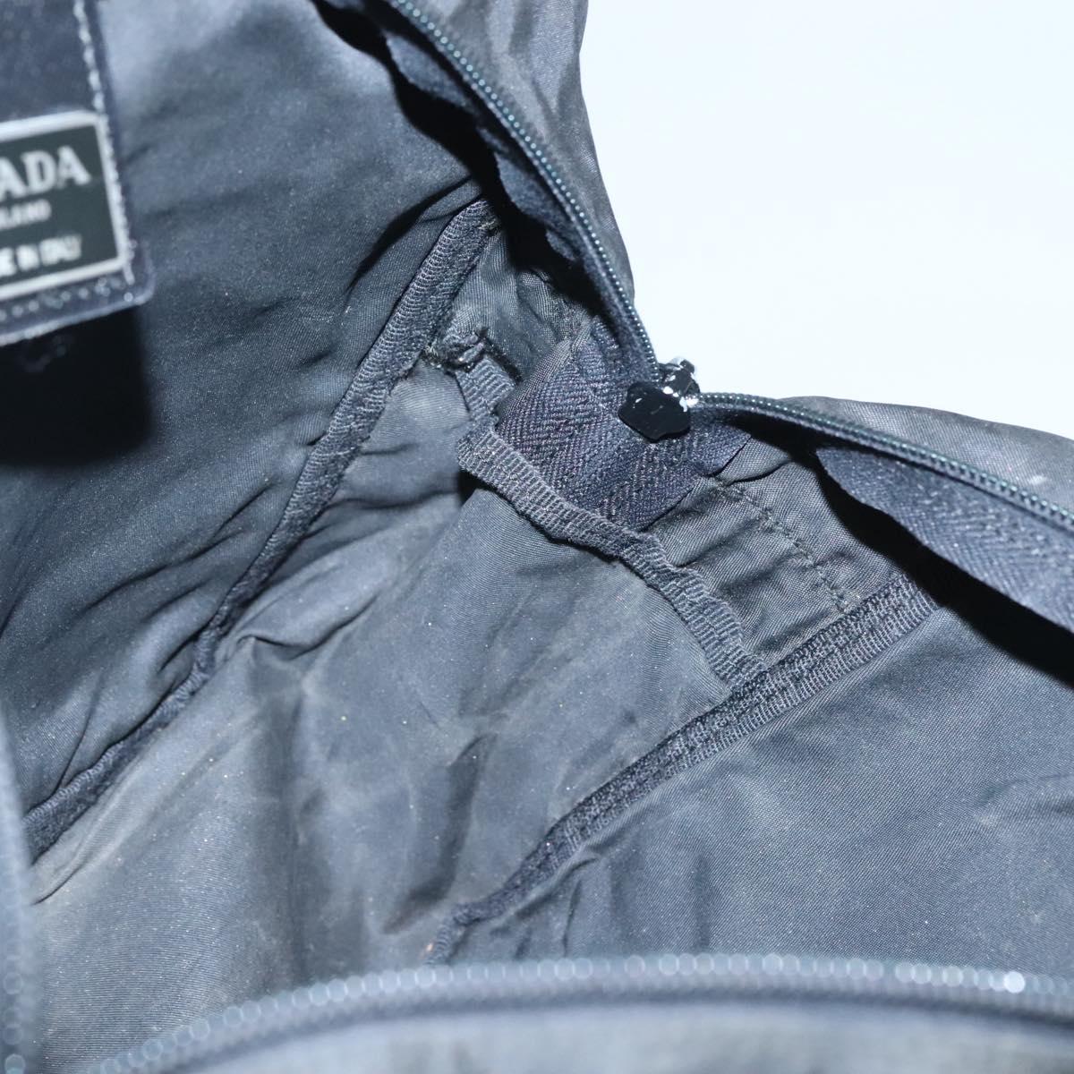 PRADA Hand Bag Nylon Black Auth 119749
