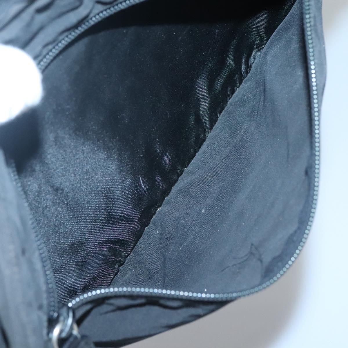 PRADA Hand Bag Nylon Black Auth 119749