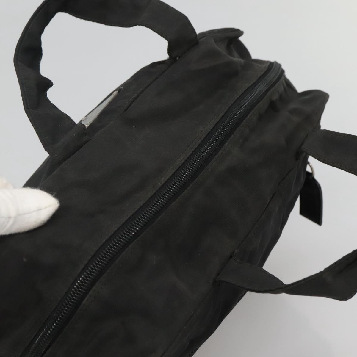 PRADA Hand Bag Nylon Black Auth 119749