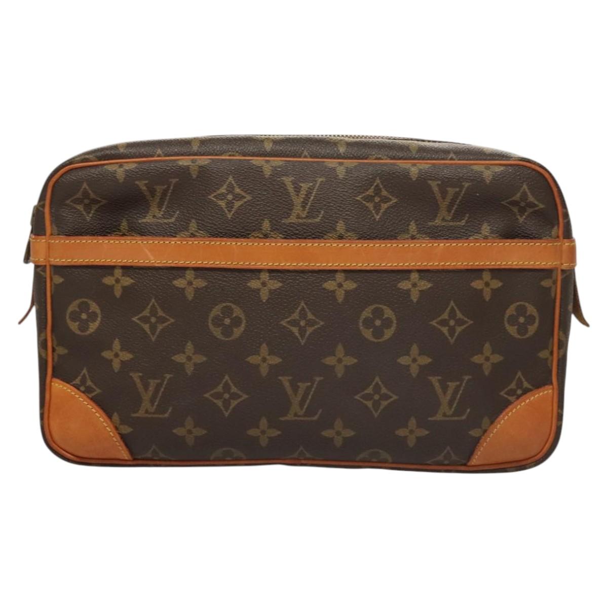 LOUIS VUITTON Monogram Compiegne 28 Clutch Bag M51845 LV Auth 119755
