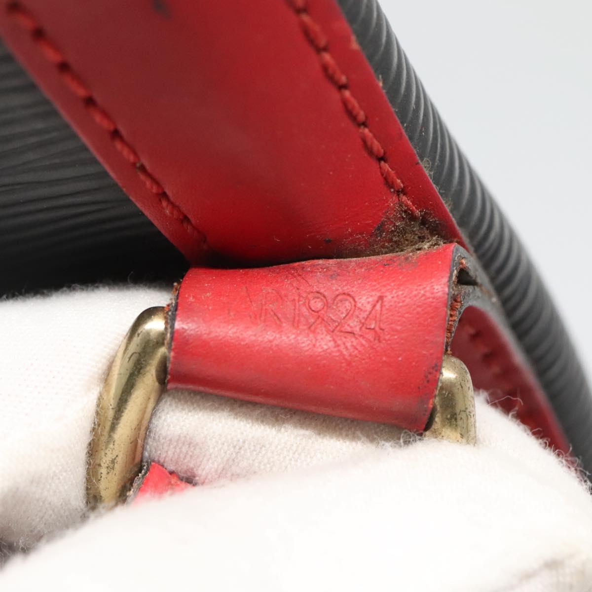 LOUIS VUITTON Epi Noe Shoulder Bag Bicolor Black Red M44017 LV Auth 119756