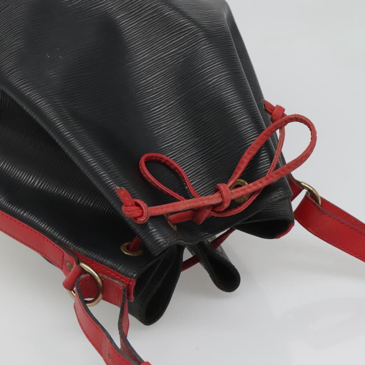 LOUIS VUITTON Epi Noe Shoulder Bag Bicolor Black Red M44017 LV Auth 119756