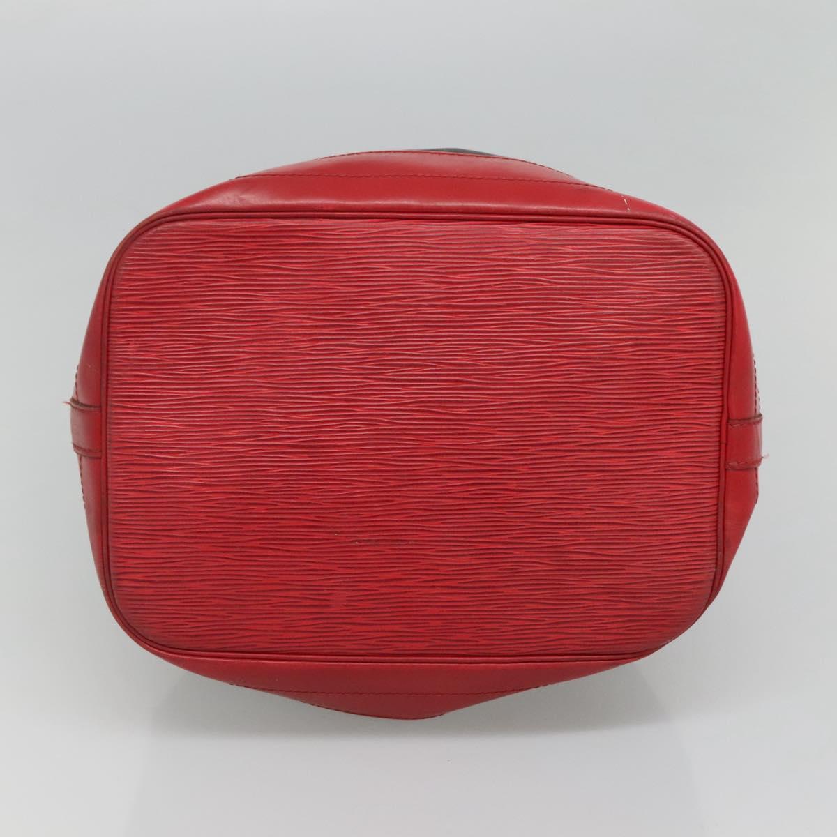 LOUIS VUITTON Epi Noe Shoulder Bag Bicolor Black Red M44017 LV Auth 119756