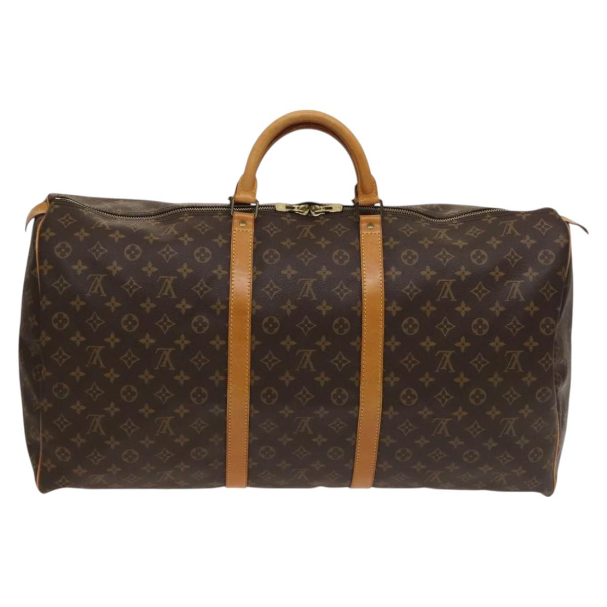 LOUIS VUITTON Monogram Keepall 60 Boston Bag M41422 LV Auth 119778