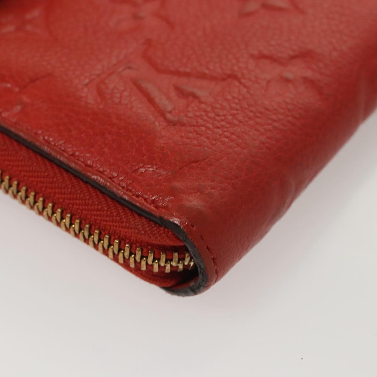 LOUIS VUITTON Monogra Empreinte Portefeuille Wallet Orange M60295 LV Auth 119795