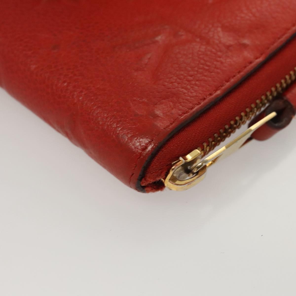 LOUIS VUITTON Monogra Empreinte Portefeuille Wallet Orange M60295 LV Auth 119795