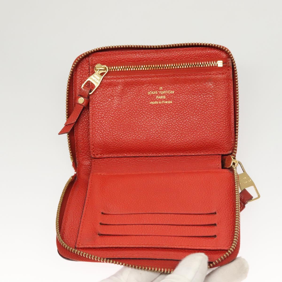 LOUIS VUITTON Monogra Empreinte Portefeuille Wallet Orange M60295 LV Auth 119795