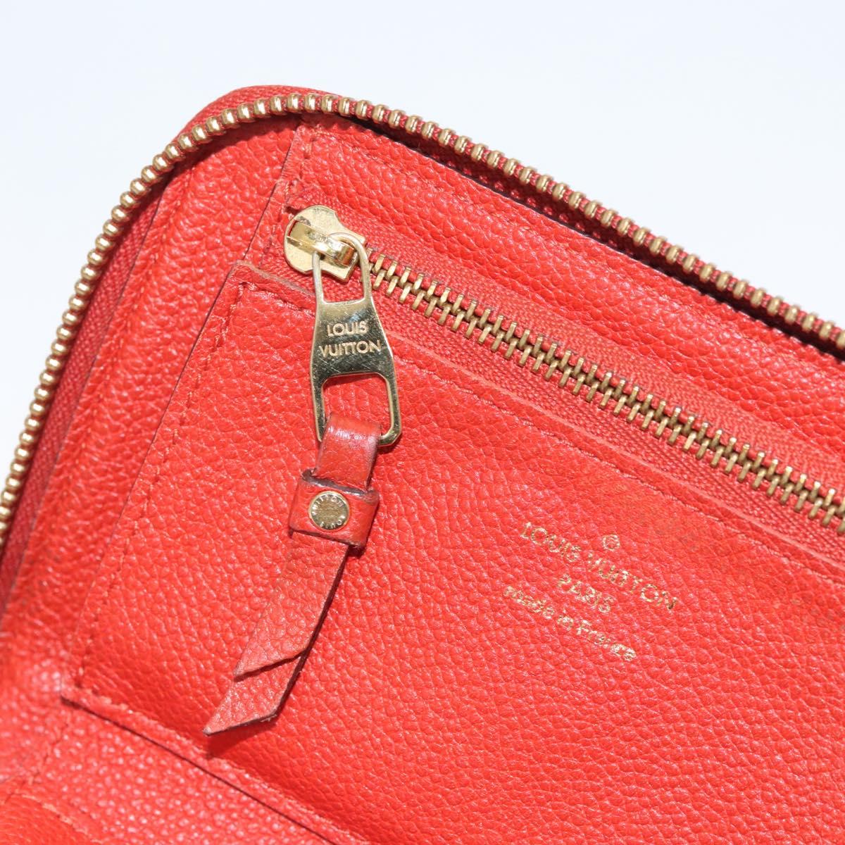 LOUIS VUITTON Monogra Empreinte Portefeuille Wallet Orange M60295 LV Auth 119795