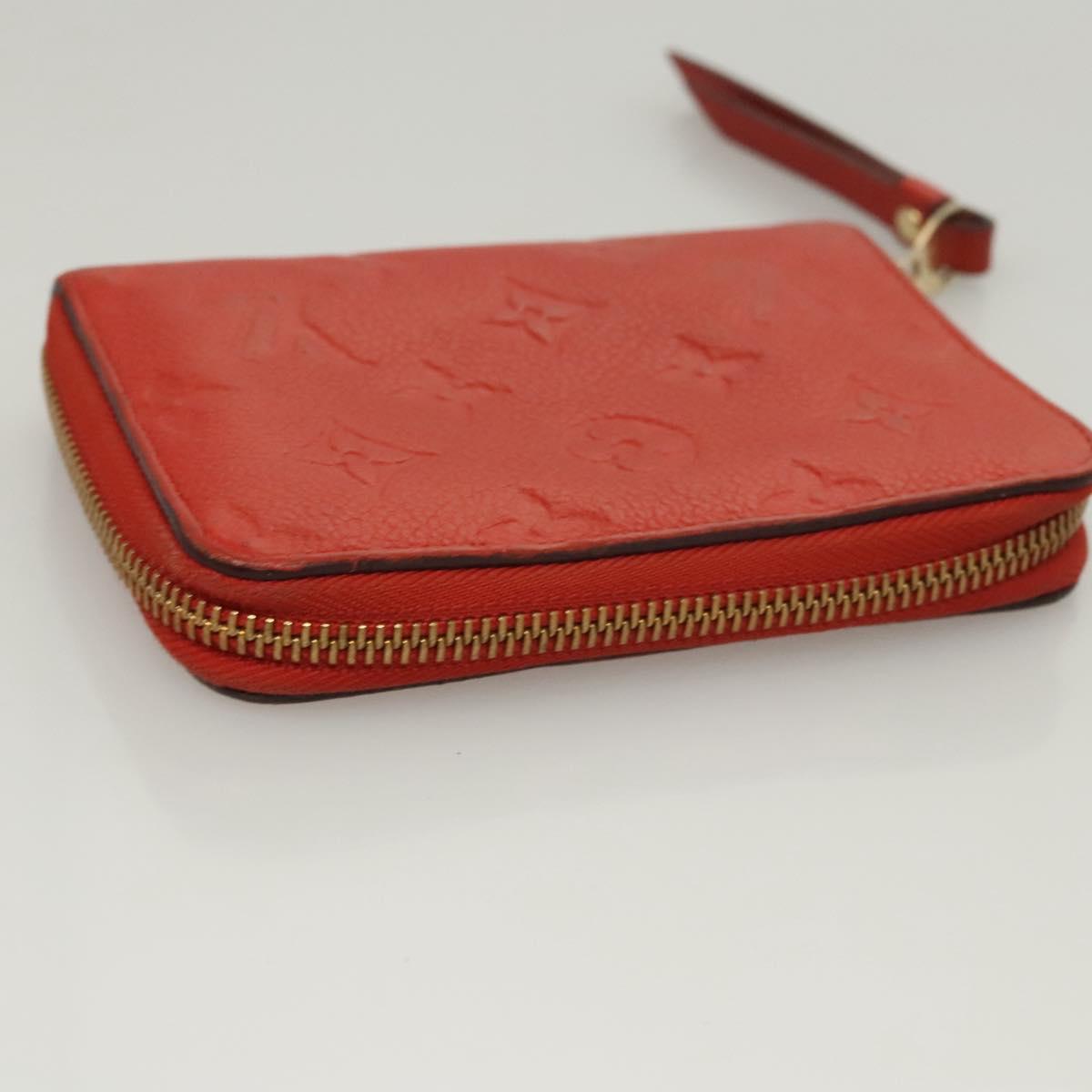LOUIS VUITTON Monogra Empreinte Portefeuille Wallet Orange M60295 LV Auth 119795