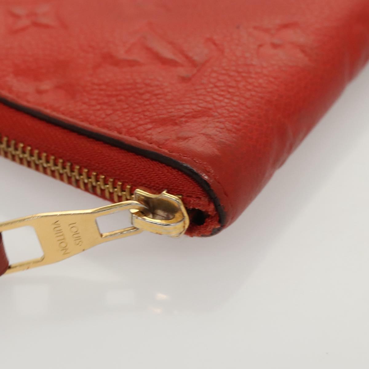 LOUIS VUITTON Monogra Empreinte Portefeuille Wallet Orange M60295 LV Auth 119795