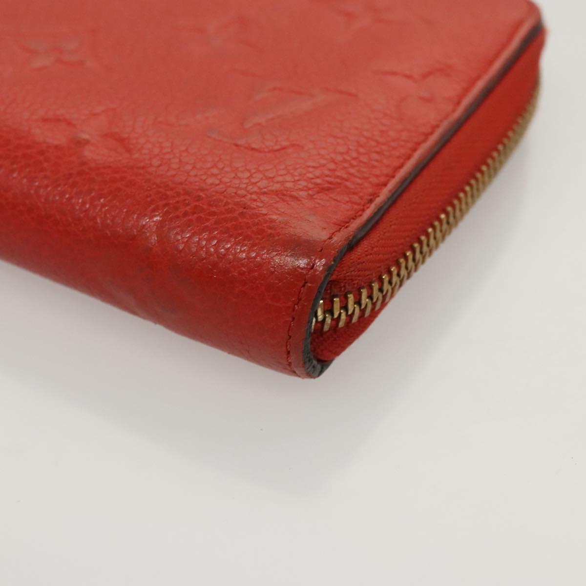 LOUIS VUITTON Monogra Empreinte Portefeuille Wallet Orange M60295 LV Auth 119795