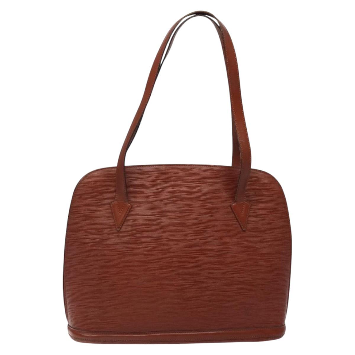 LOUIS VUITTON Epi Lussac Shoulder Bag Brown M52283 LV Auth 119810