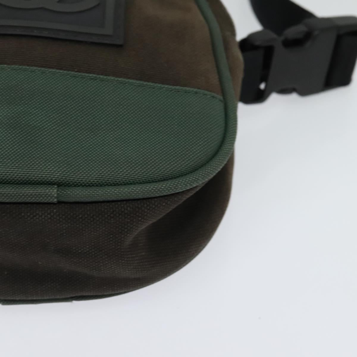 CHANEL COCO Mark Sports Line Shoulder Bag Canvas Brown CC Auth 119814