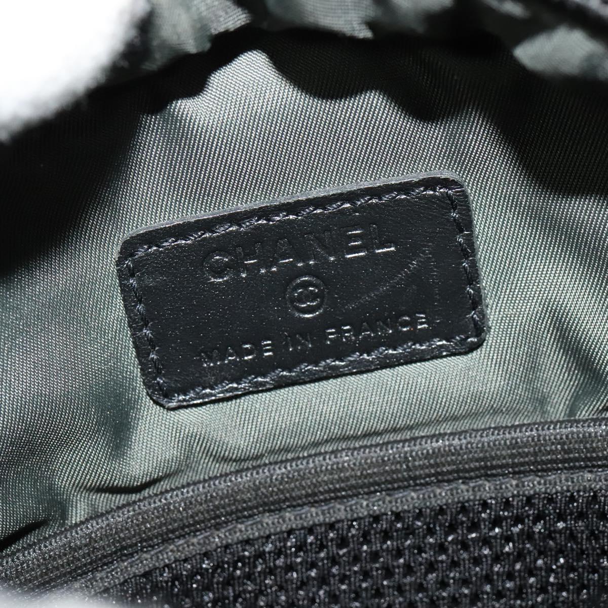 CHANEL COCO Mark Sports Line Shoulder Bag Canvas Brown CC Auth 119814