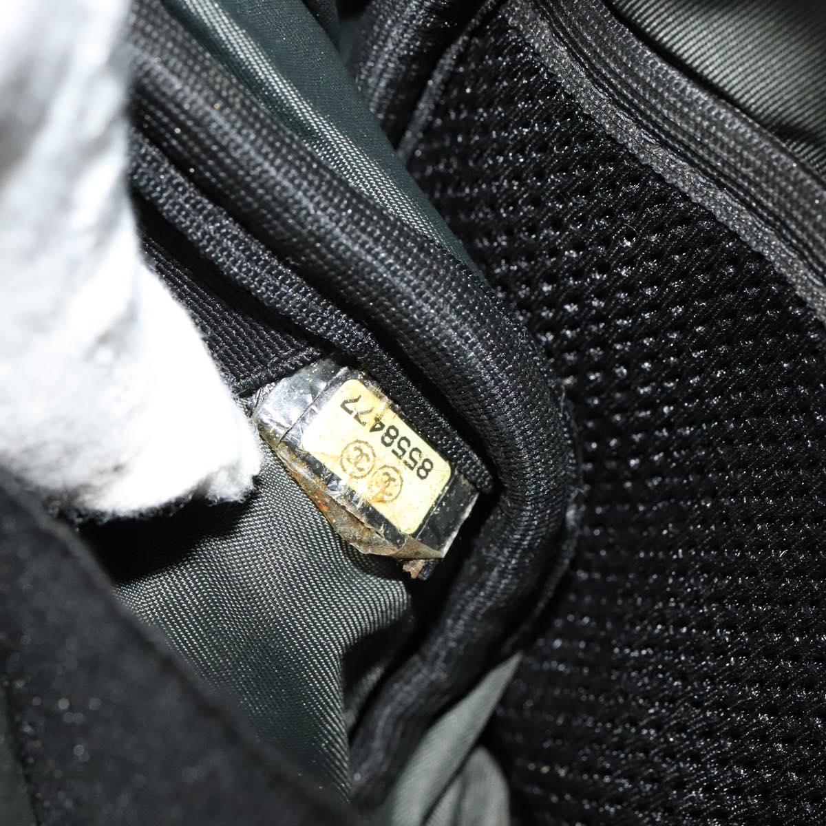 CHANEL COCO Mark Sports Line Shoulder Bag Canvas Brown CC Auth 119814