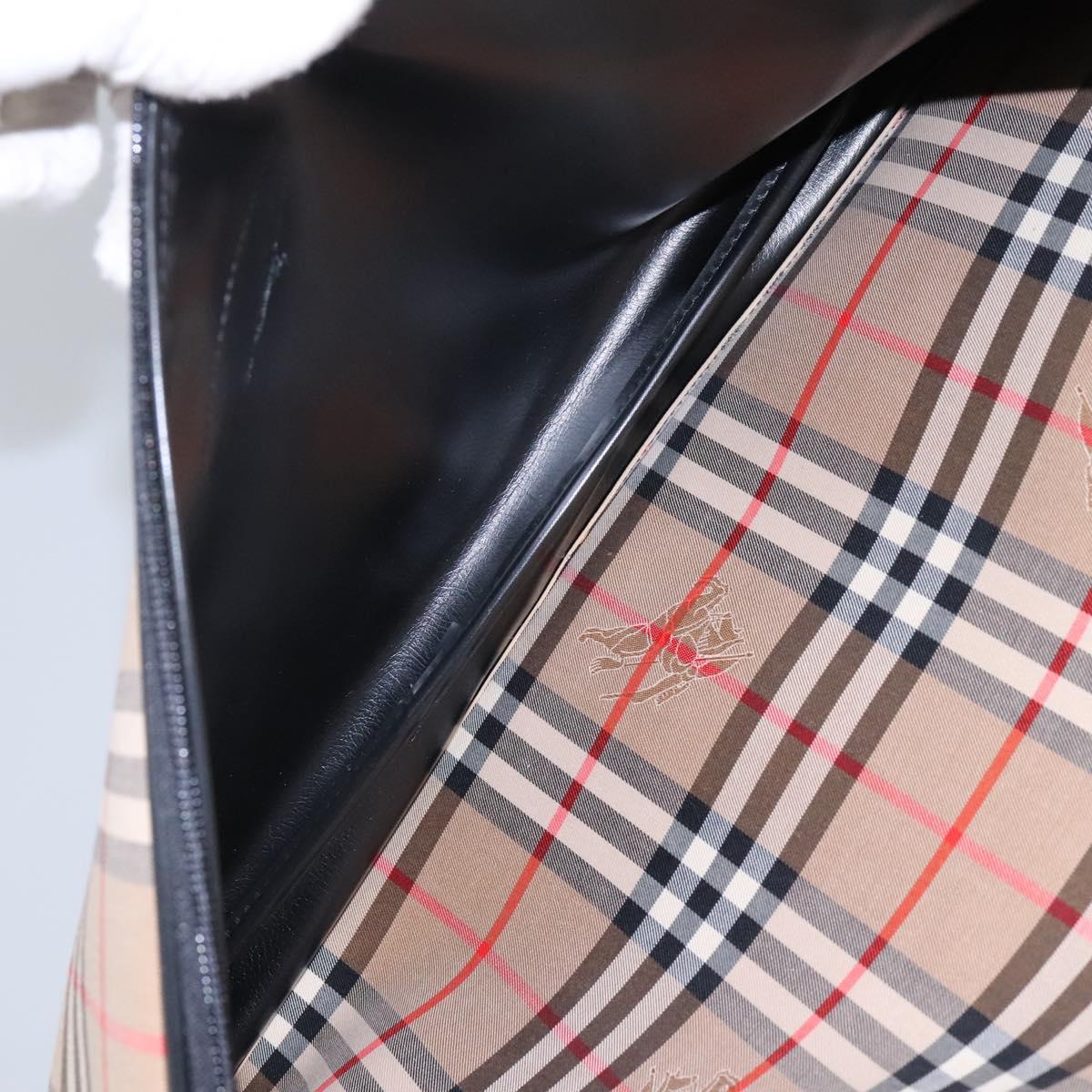 Burberrys Nova Check Garment Cover Canvas Beige Gold Auth 119821