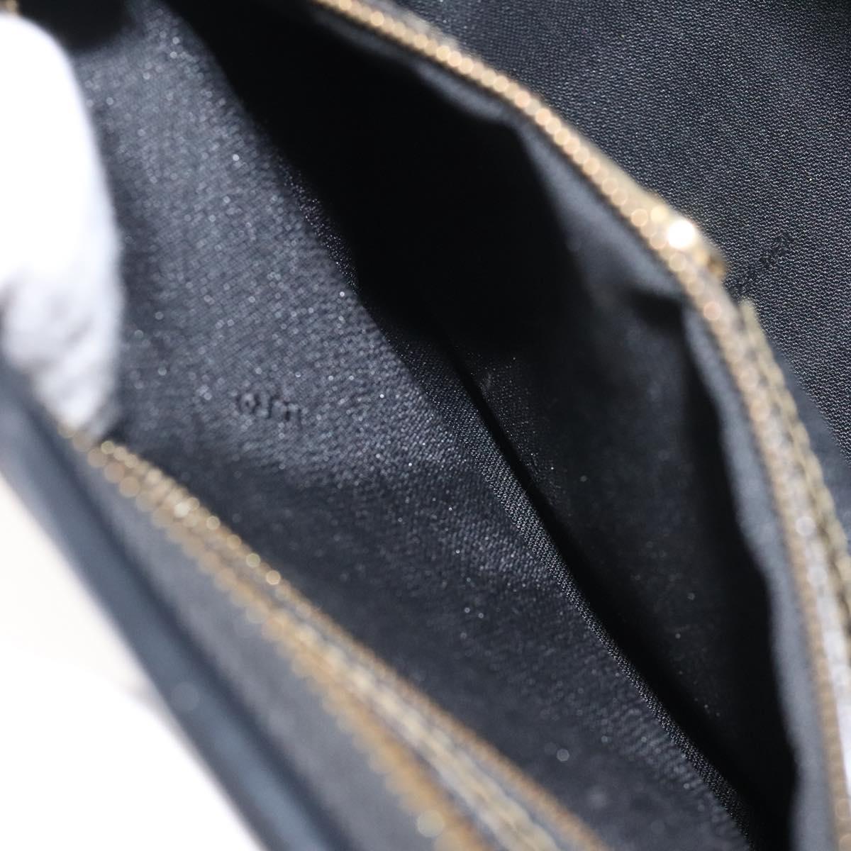 FENDI Pecan Canvas Hand Bag PVC Brown Gold Auth 119823