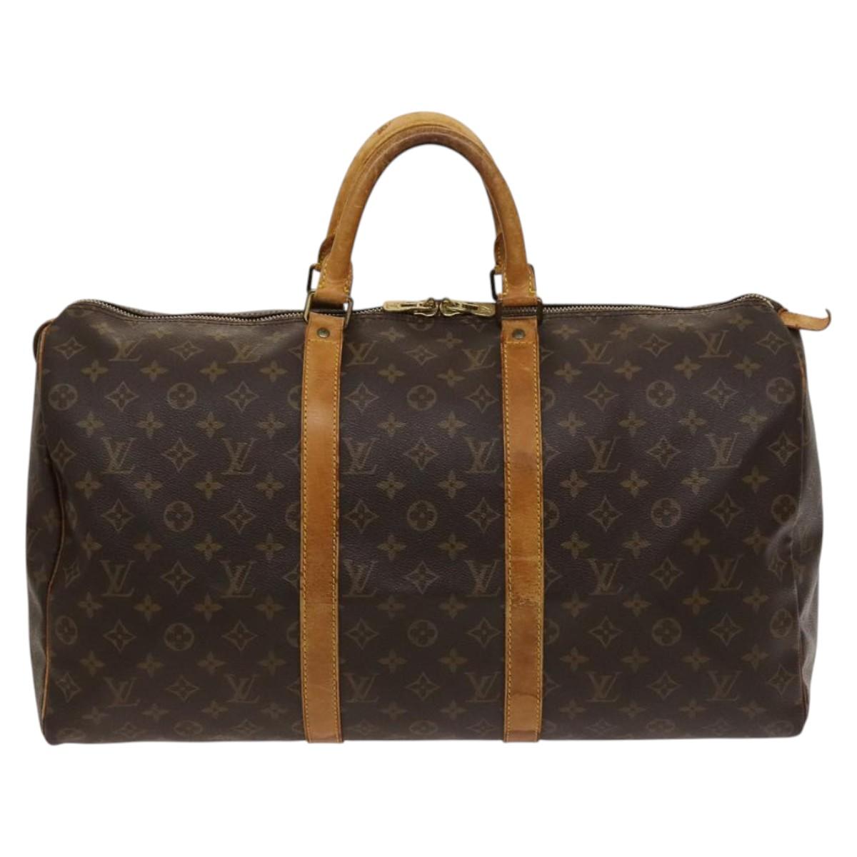 LOUIS VUITTON Monogram Keepall 50 Boston Bag M41426 LV Auth 119826