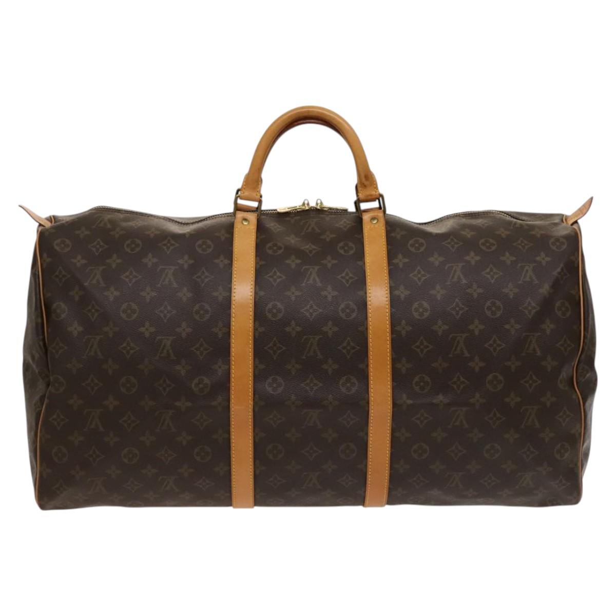 LOUIS VUITTON Monogram Keepall 60 Boston Bag M41422 LV Auth 119828