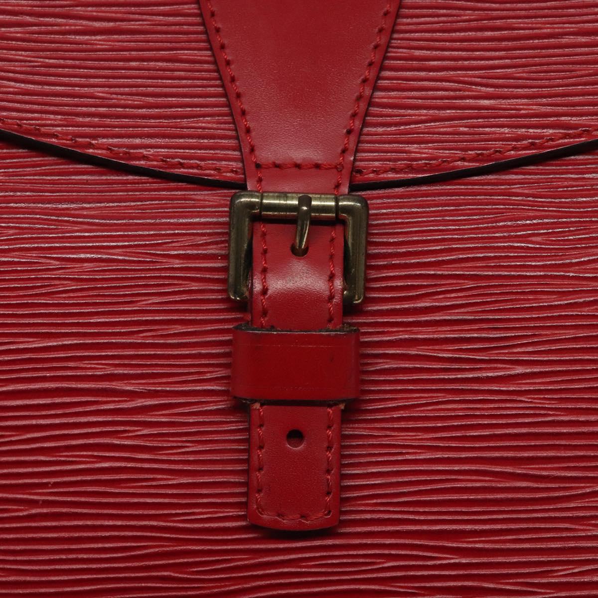 LOUIS VUITTON Epi Jeune Fille MM Shoulder Bag Red M52157 LV Auth 119841