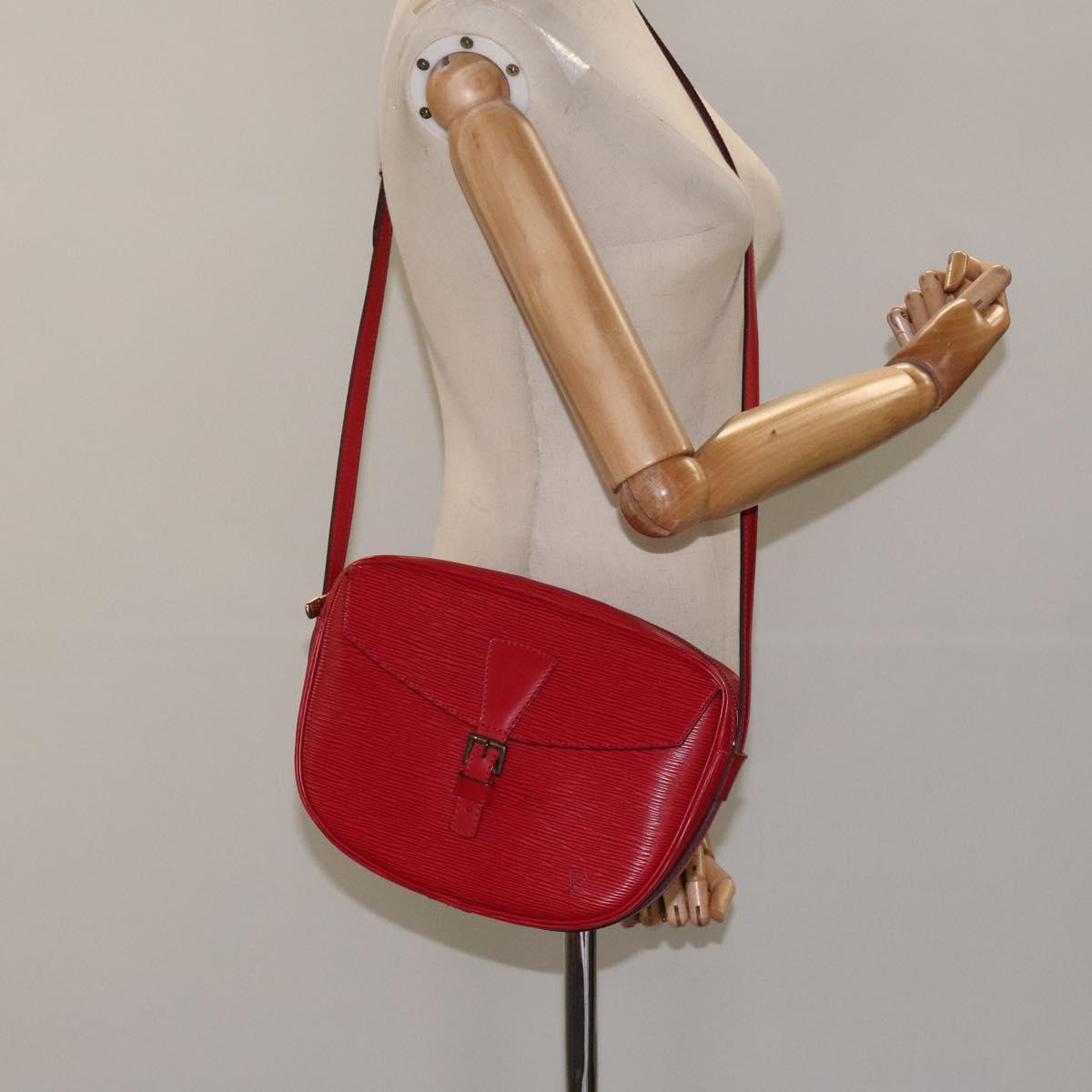 LOUIS VUITTON Epi Jeune Fille MM Shoulder Bag Red M52157 LV Auth 119841