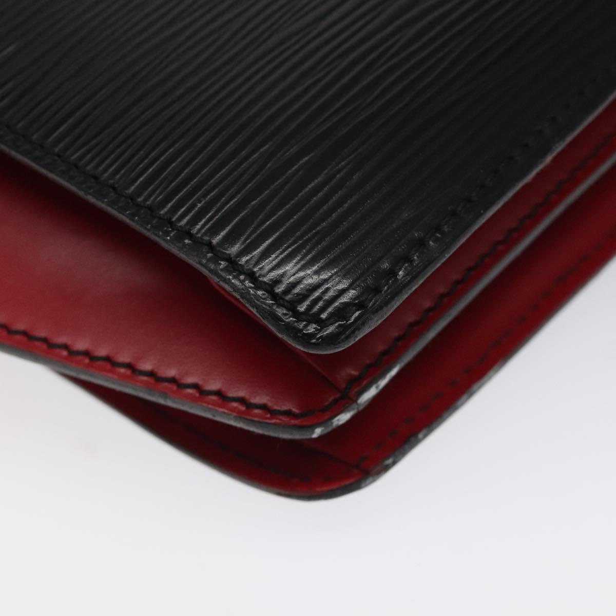 LOUIS VUITTON Epi Bicolor Varenne Hand Bag Black Red M52387 LV Auth 119842